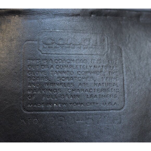 Coach Vintage - 1970s Slim Satchel 9430 Handbag in Black, NYC Factory, Talon ZIp - Picture 4 of 15